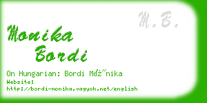 monika bordi business card